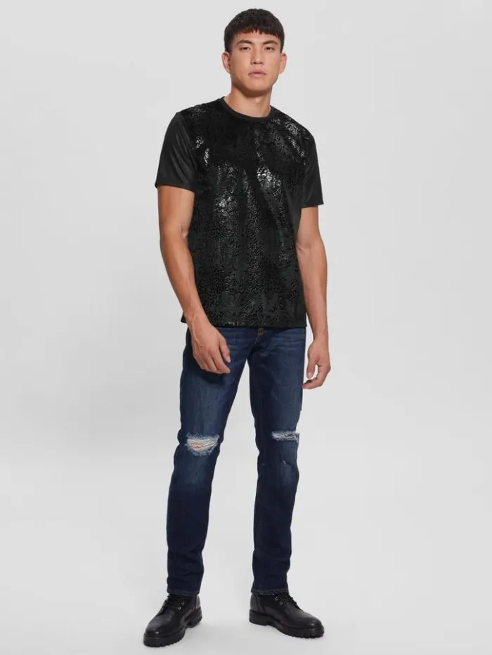 Men GUESS TShirts and Tanks Alameda Snake Tee Black