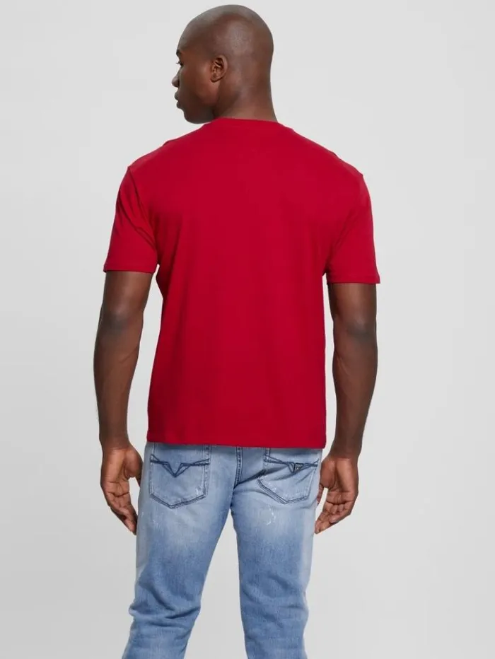 Men GUESS TShirts and Tanks Cartoon Signature Tee Samba Red Vibes