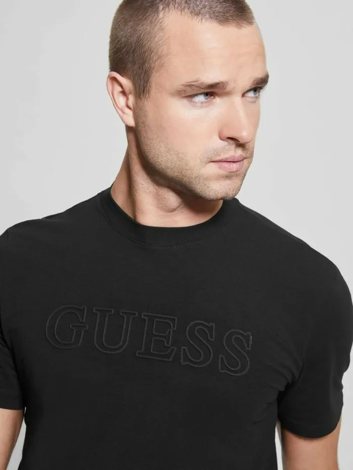 Men GUESS TShirts and Tanks Eco Alphy Tee Black