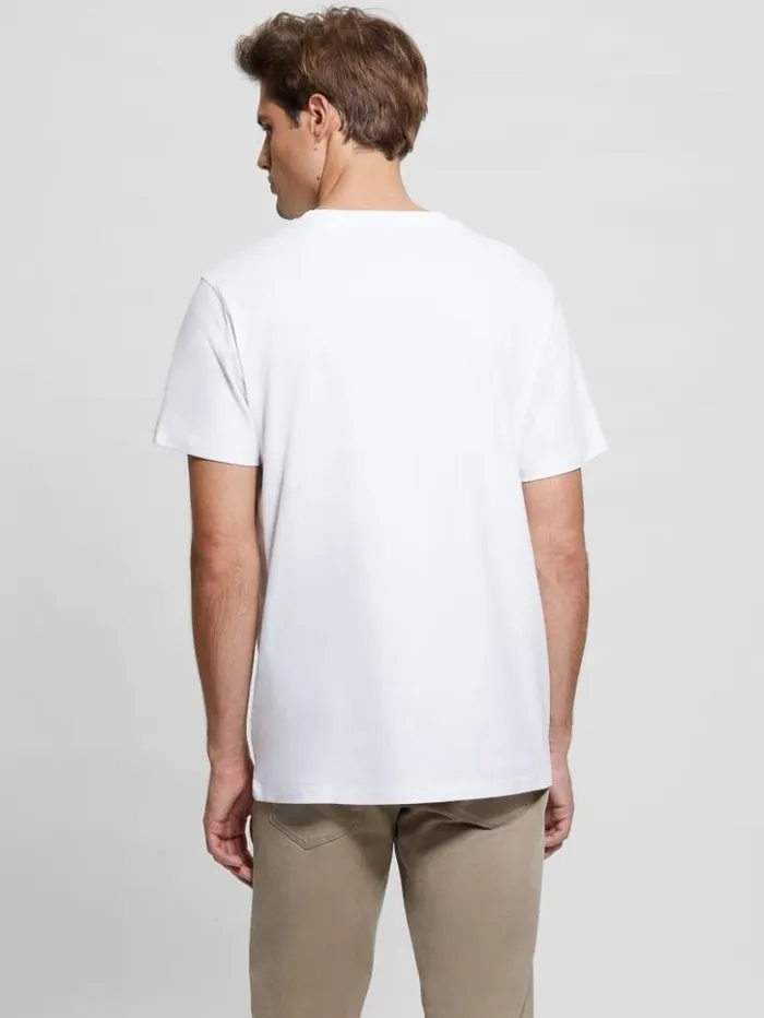 Men GUESS TShirts and Tanks Eco Logo Bird Tee Pure White