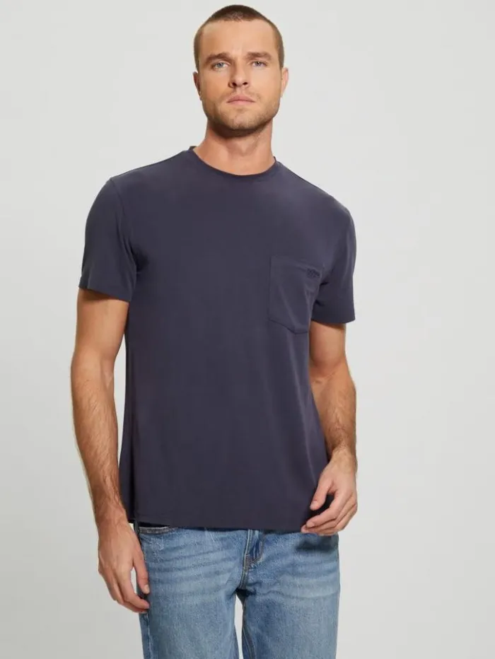 Men GUESS TShirts and Tanks Eco Pocket Tee Bleu lgant