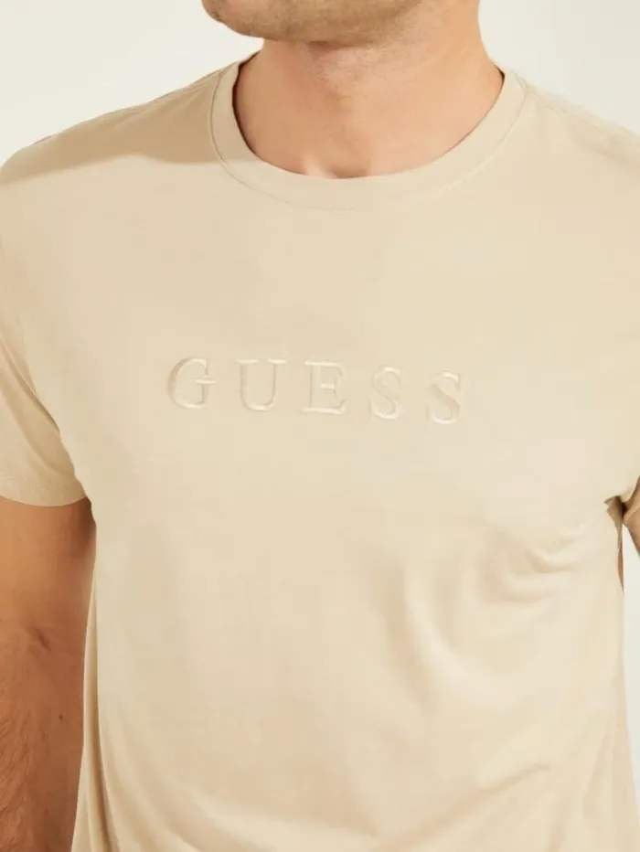 Men GUESS TShirts and Tanks Embroidered Logo Tee Nomad