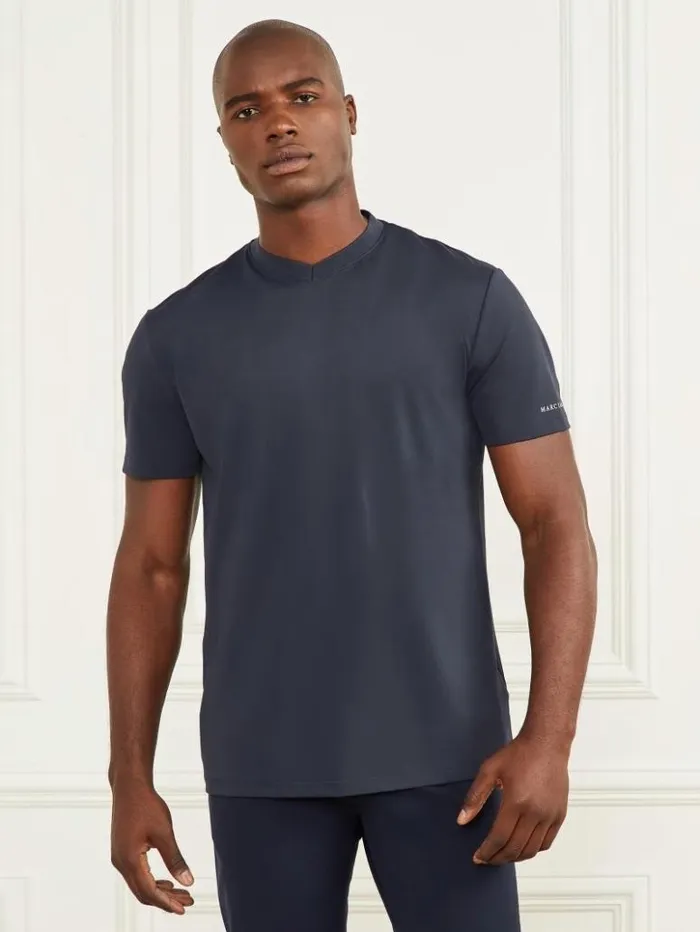 Men GUESS TShirts and Tanks Formal VNeck Tee Bleu lgant