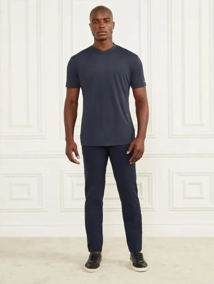 Men GUESS TShirts and Tanks Formal VNeck Tee Bleu lgant