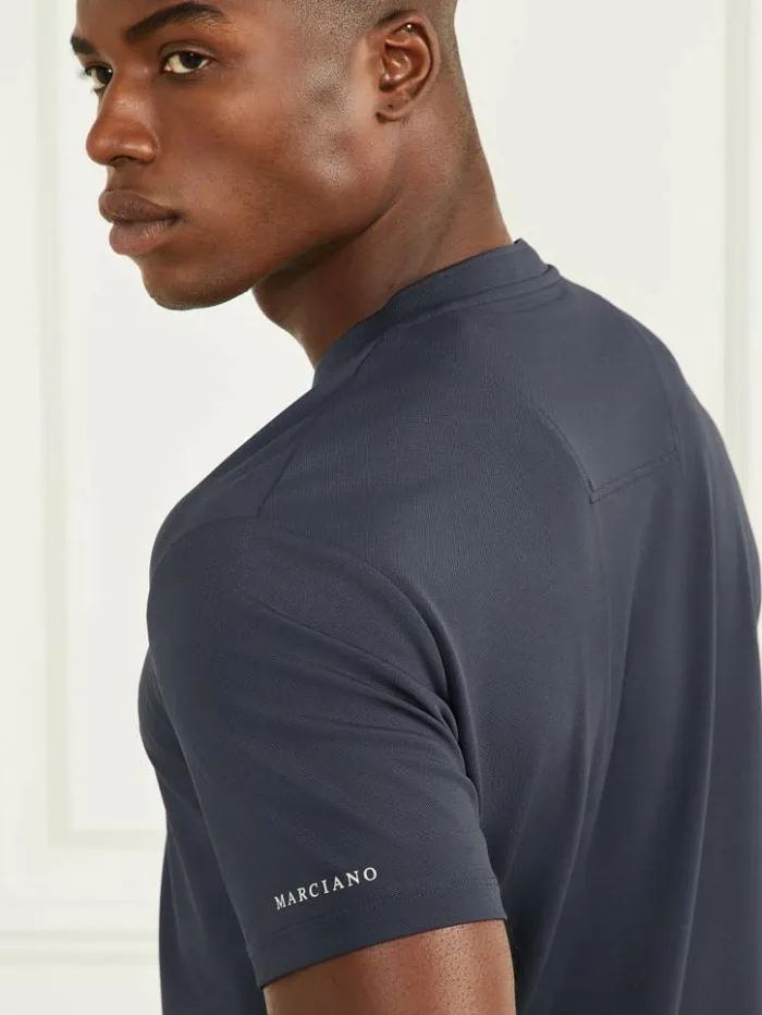 Men GUESS TShirts and Tanks Formal VNeck Tee Bleu lgant
