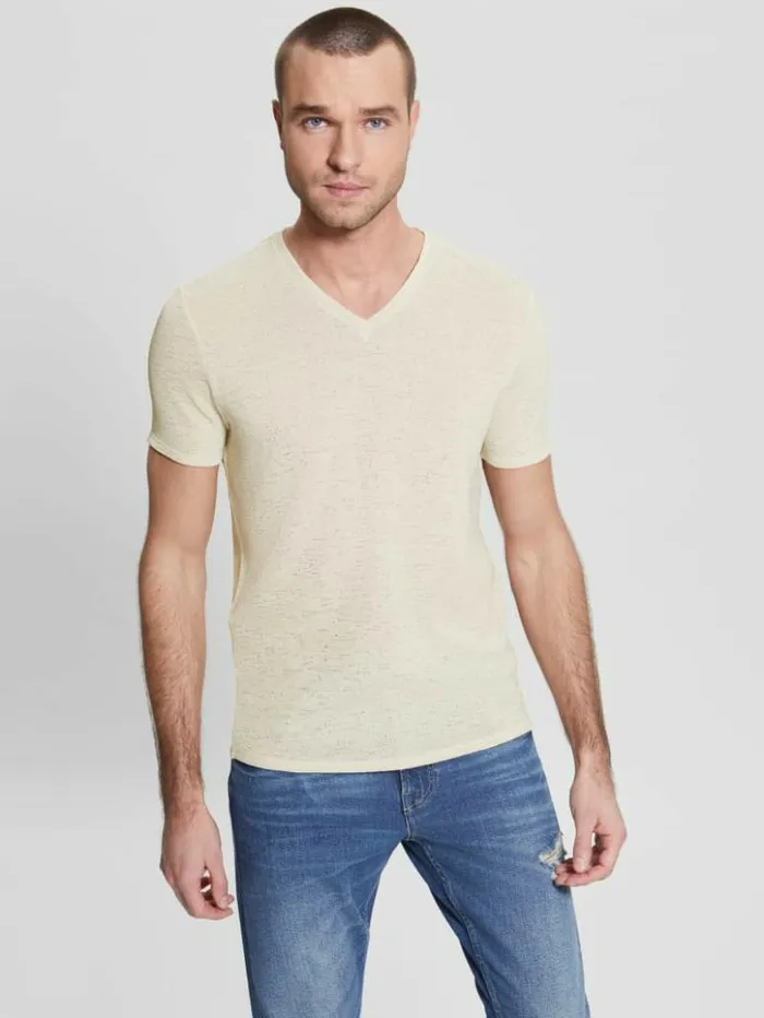 Men GUESS TShirts and Tanks Gauze Tee White Smoke