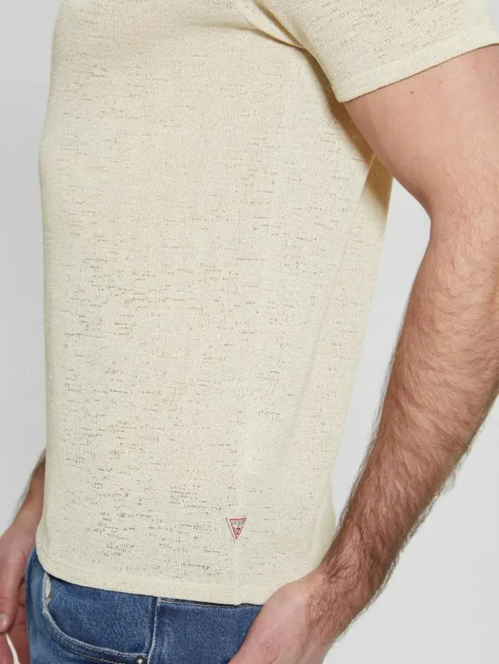 Men GUESS TShirts and Tanks Gauze Tee White Smoke