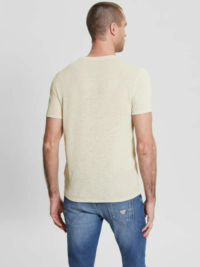 Men GUESS TShirts and Tanks Gauze Tee White Smoke