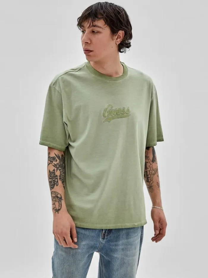 Men GUESS TShirts and Tanks GUESS Originals Icon Logo Tee Dried Sage Multi