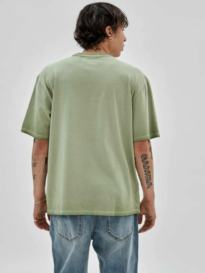 Men GUESS TShirts and Tanks GUESS Originals Icon Logo Tee Dried Sage Multi