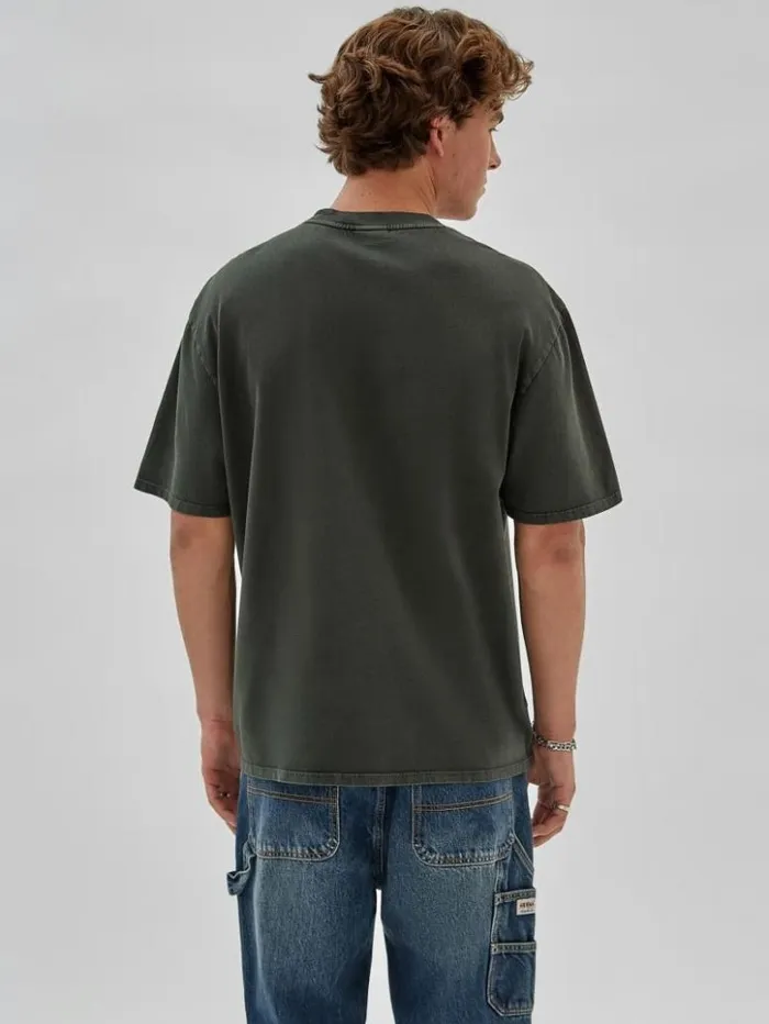 Men GUESS TShirts and Tanks GUESS Originals Triangle Tee Green Duffel Multi