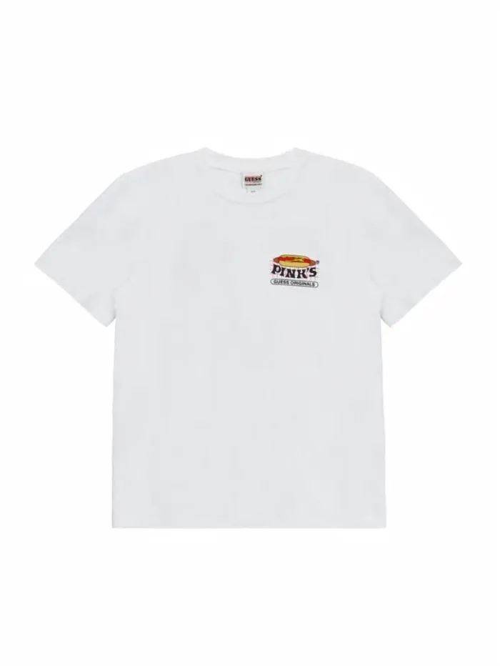 Men GUESS TShirts and Tanks GUESS Originals X Pink039s Hot Dogs Tee Pure White