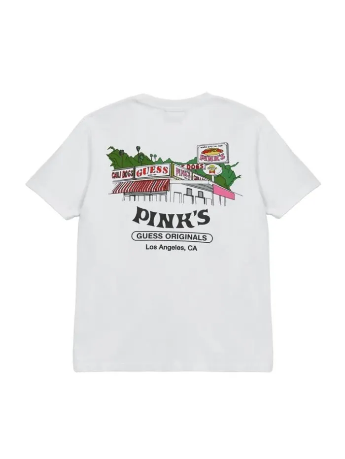 Men GUESS TShirts and Tanks GUESS Originals X Pink039s Hot Dogs Tee Pure White Men GUESS TShirts and Tanks GUESS Originals X Pink039s Hot Dogs Tee Pure White