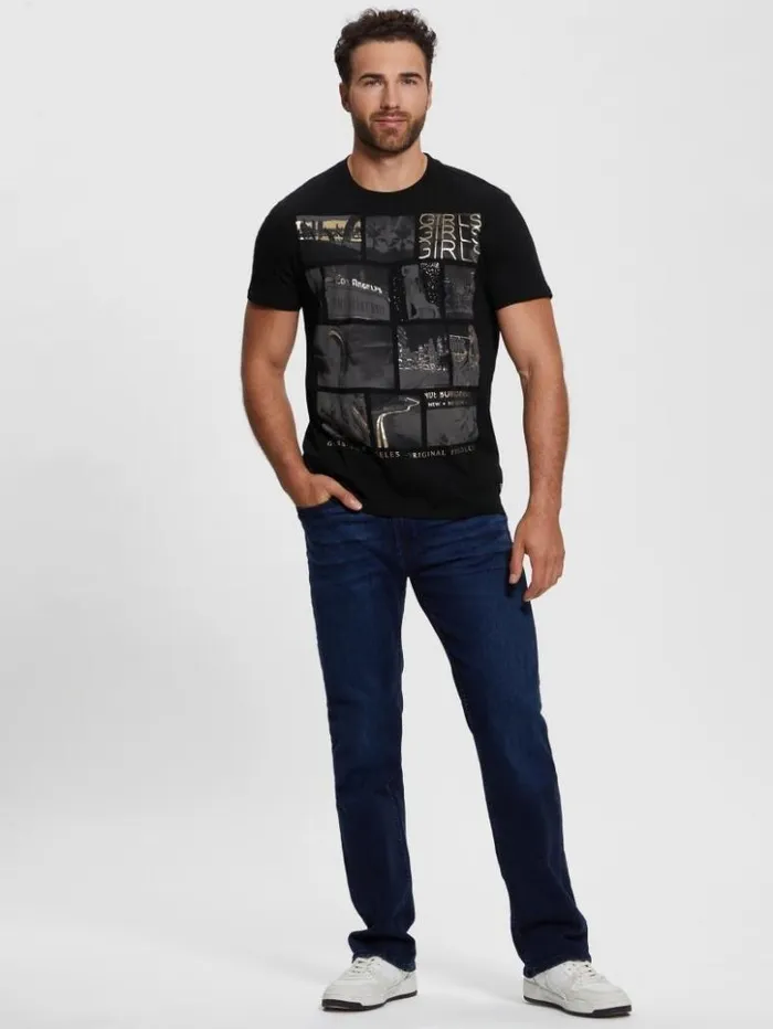 Men GUESS TShirts and Tanks LA Dreams Tee Black