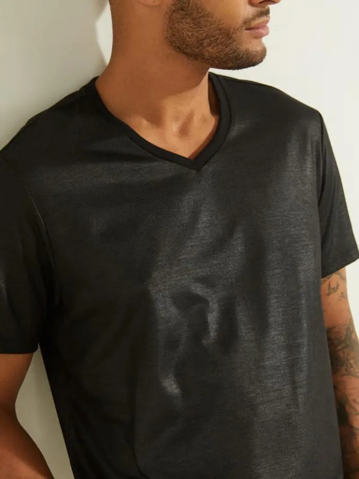 Men GUESS TShirts and Tanks Mason VNeck Tee Jet Black