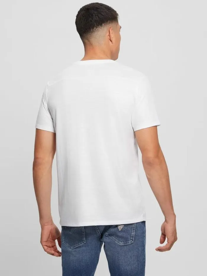 Men GUESS TShirts and Tanks Mason Yoke VNeck Tee Pure White