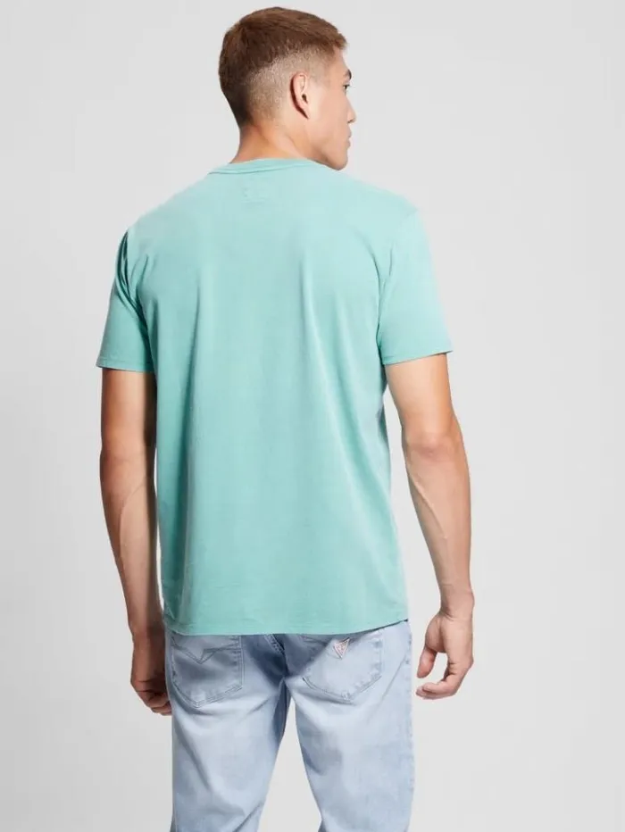Men GUESS TShirts and Tanks Teddy Bear Graphic Tee Aqua Tile Multi