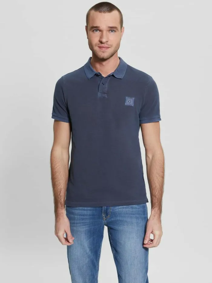 Men GUESS TShirts and Tanks Washed Polo Bleu lgant