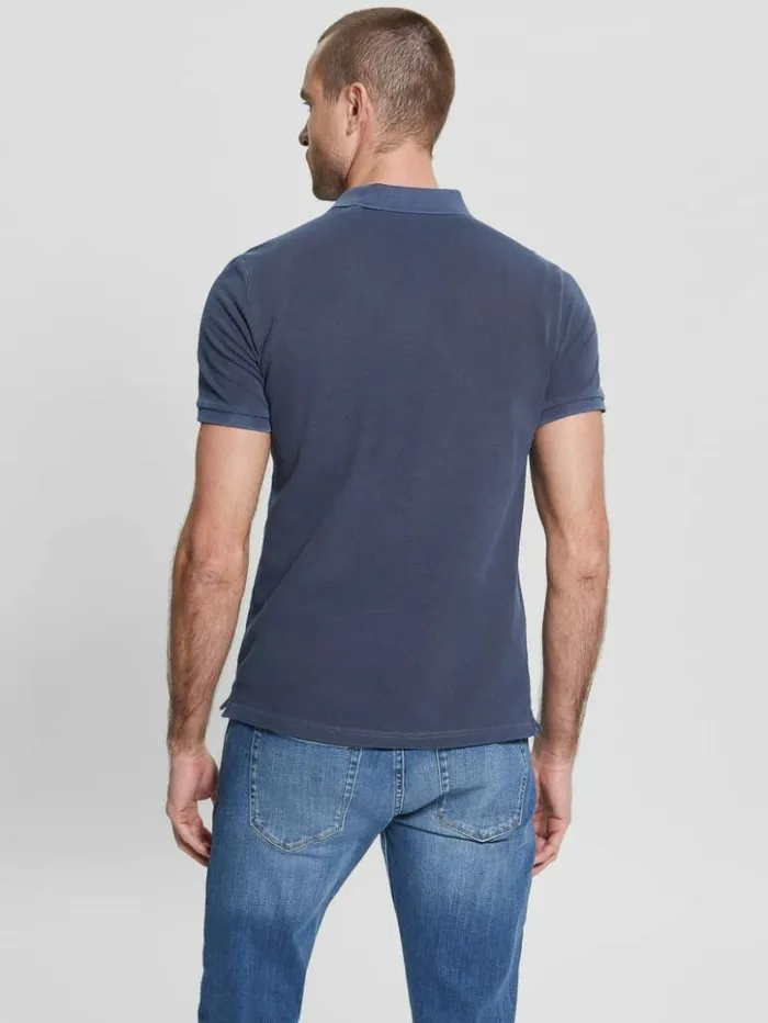 Men GUESS TShirts and Tanks Washed Polo Bleu lgant