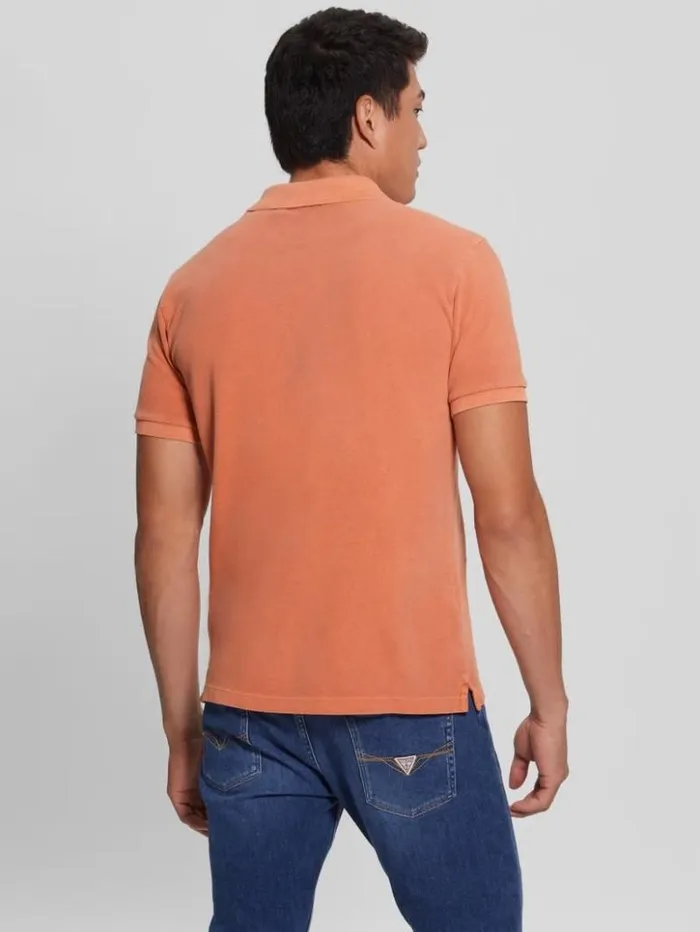 Men GUESS TShirts and Tanks Washed Polo Island Sunset