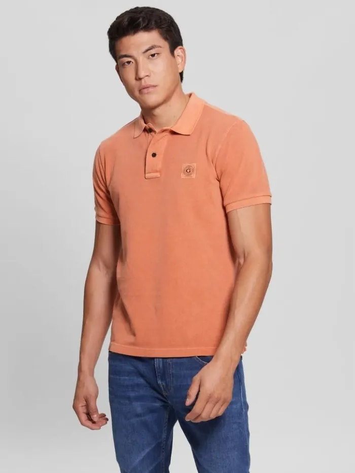 Men GUESS TShirts and Tanks Washed Polo Island Sunset