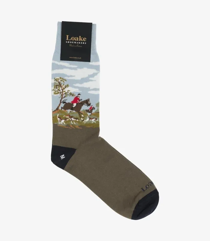 Men Horse Socks Multi Colour Loake Socks