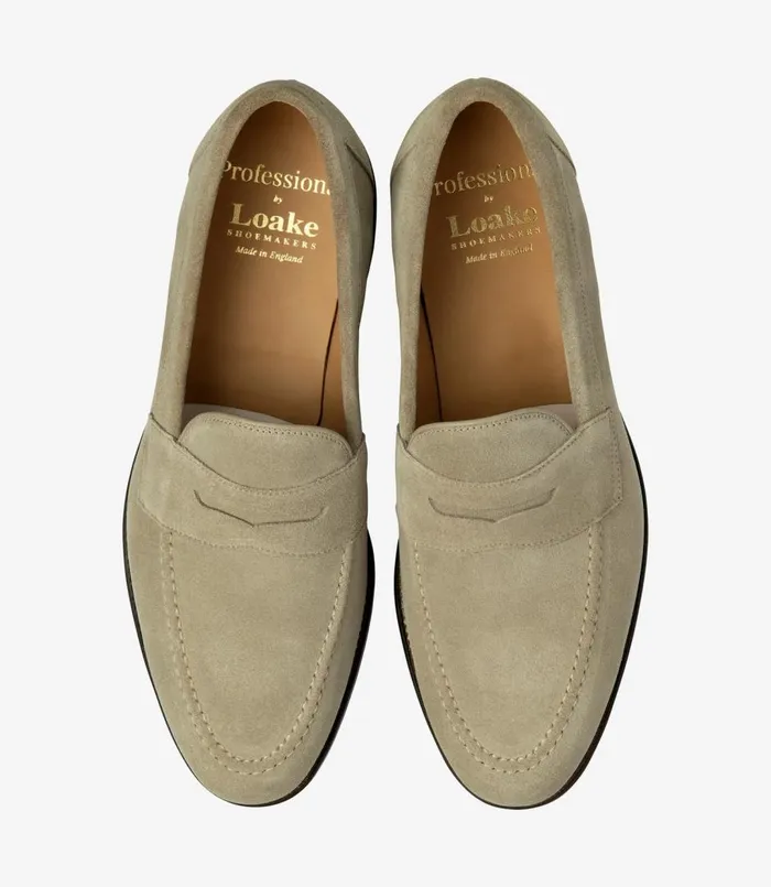 Men Imperial Sand Suede Loake Loafers Men Imperial Sand Suede Loake Loafers