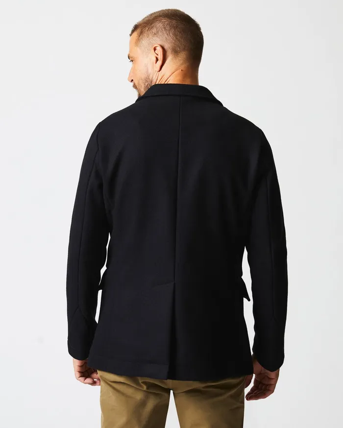 Men Jackets and Outerwear Billy Reid Bond Peacoat Black