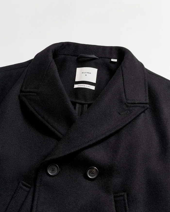 Men Jackets and Outerwear Billy Reid Bond Peacoat Black