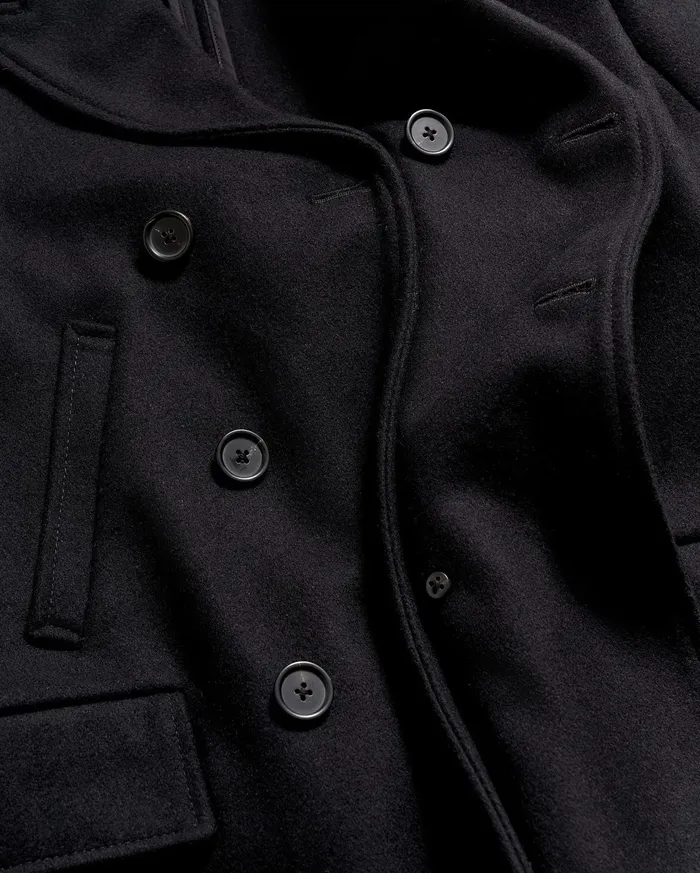 Men Jackets and Outerwear Billy Reid Bond Peacoat Black