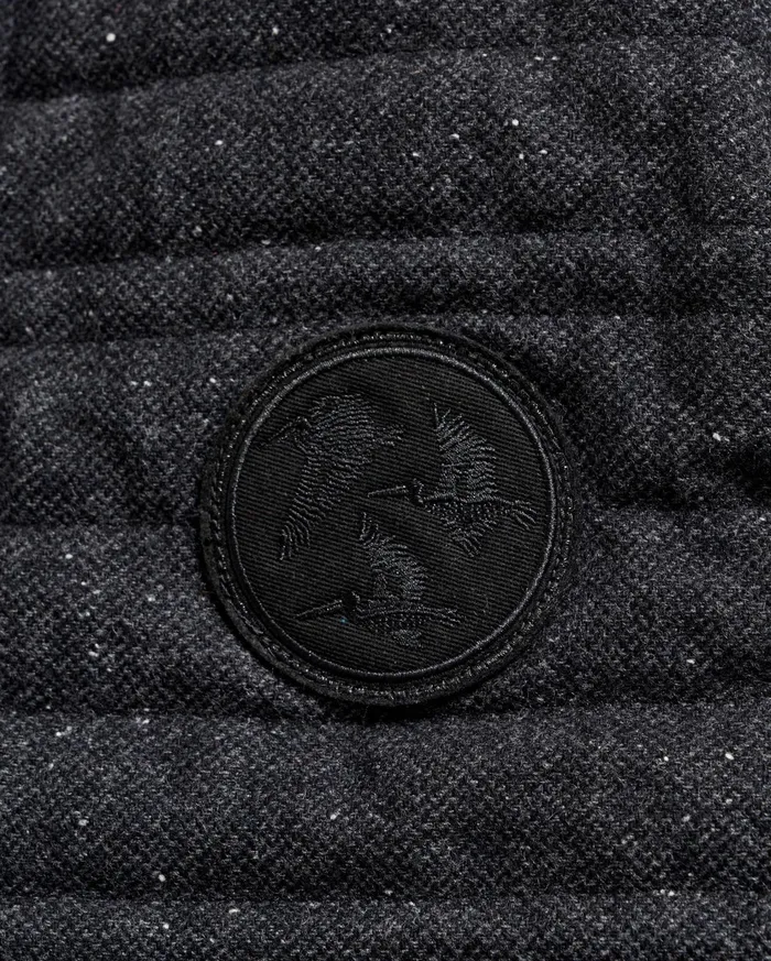 Men Jackets and Outerwear Billy Reid Collegiate Bomber Black Tweed