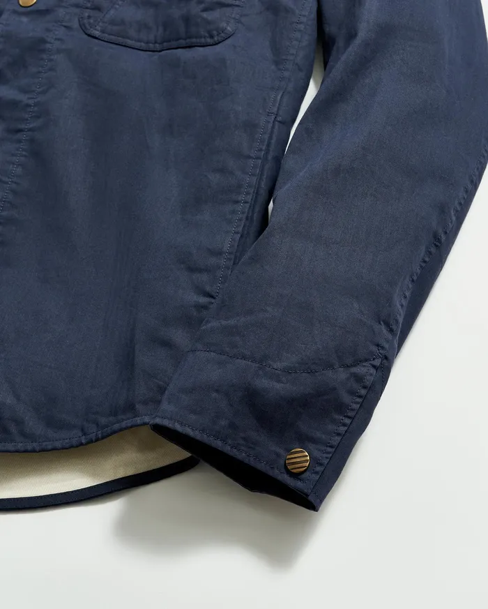 Men Jackets and Outerwear Billy Reid Leroy Shirt Jacket Carbon Blue