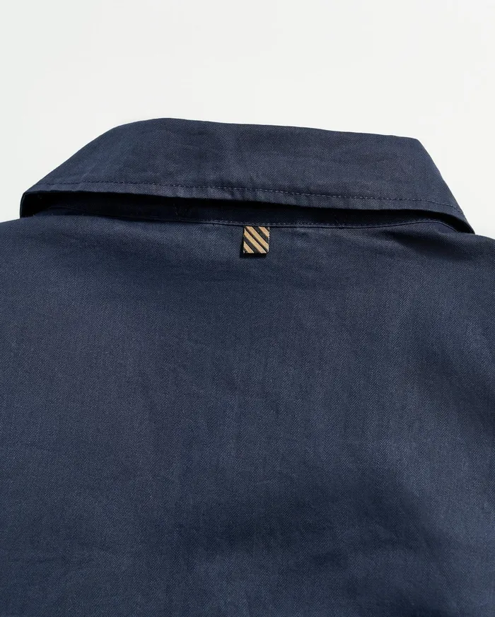 Men Jackets and Outerwear Billy Reid Leroy Shirt Jacket Carbon Blue
