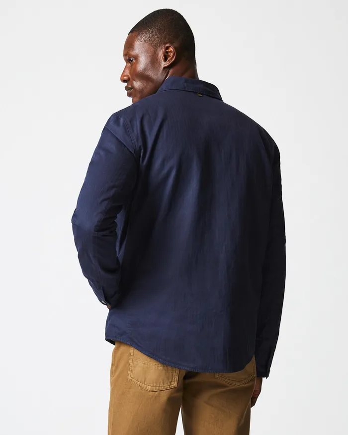Men Jackets and Outerwear Billy Reid Leroy Shirt Jacket Carbon Blue