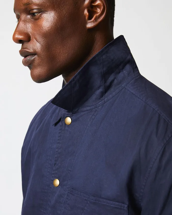 Men Jackets and Outerwear Billy Reid Leroy Shirt Jacket Carbon Blue