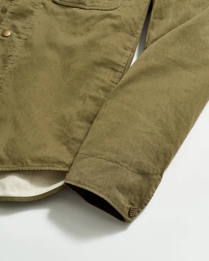 Men Jackets and Outerwear Billy Reid Leroy Shirt Jacket Moss Green