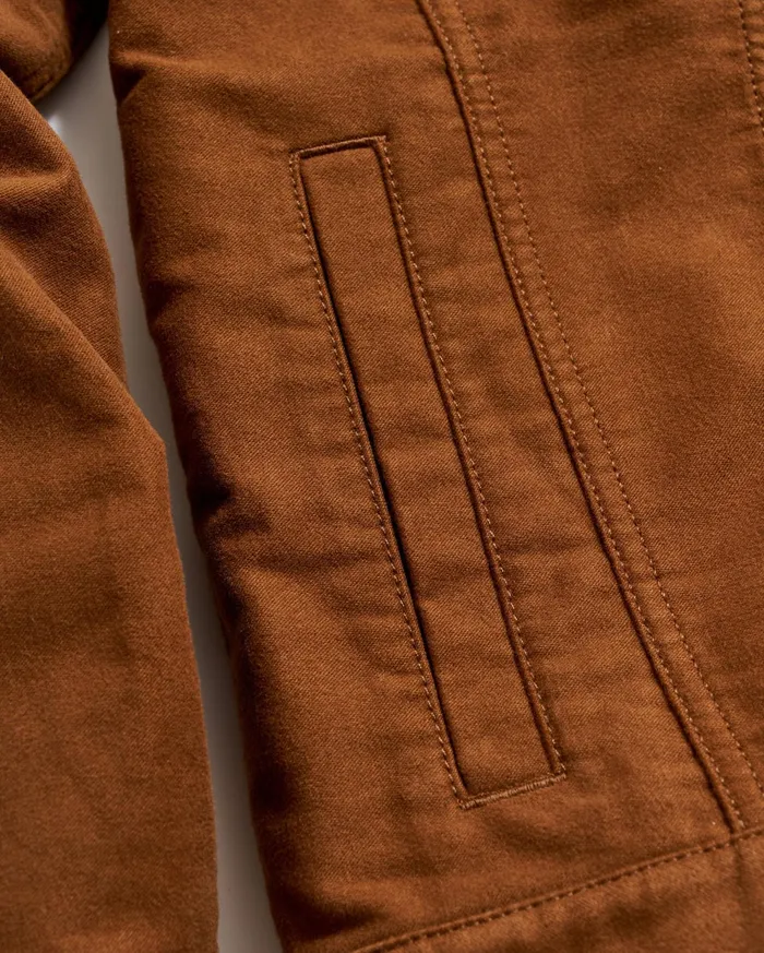 Men Jackets and Outerwear Billy Reid Moleskin Tupelo Trucker Jacket Tobacco