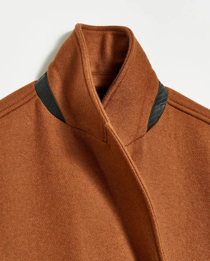 Men Jackets and Outerwear Billy Reid Walking Car Coat Rust