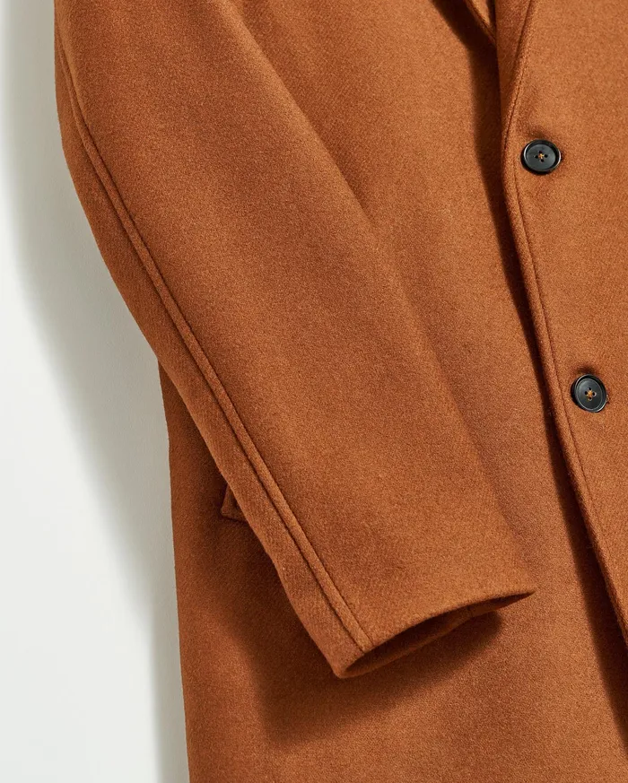 Men Jackets and Outerwear Billy Reid Walking Car Coat Rust