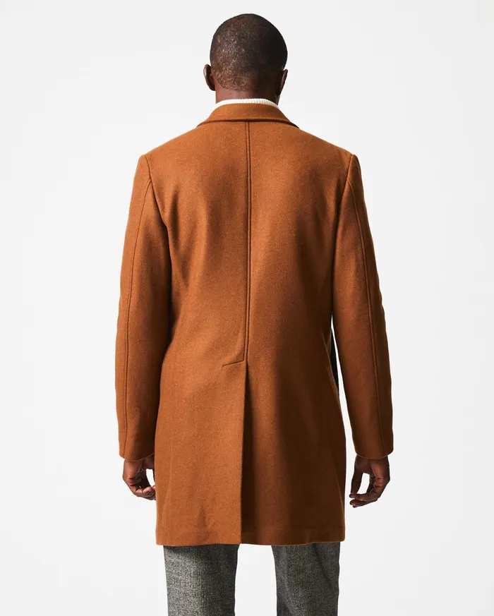 Men Jackets and Outerwear Billy Reid Walking Car Coat Rust