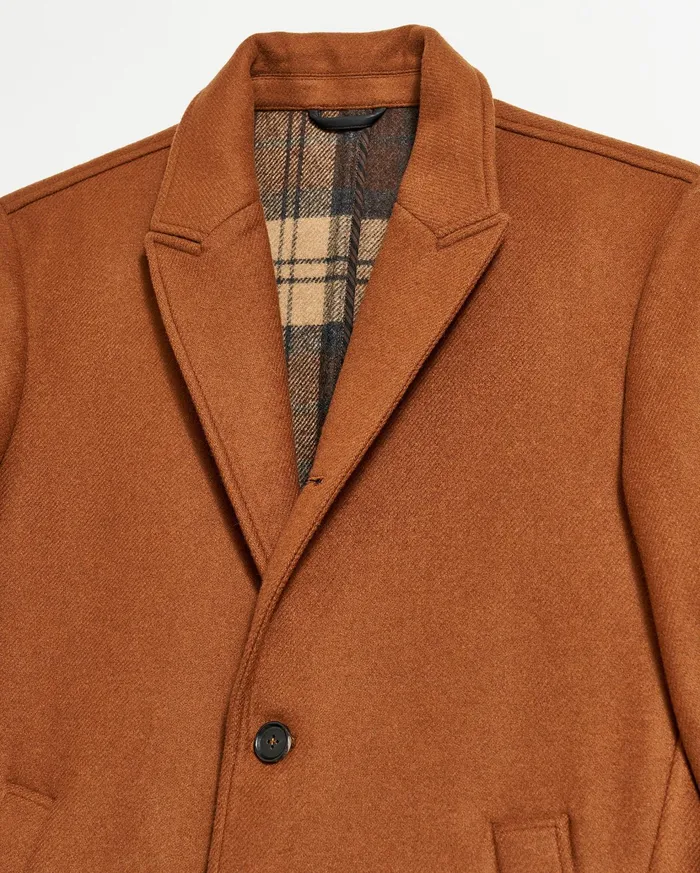 Men Jackets and Outerwear Billy Reid Walking Car Coat Rust
