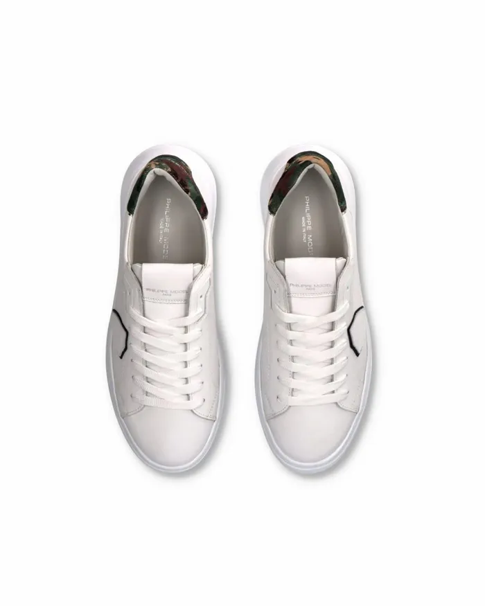 MenKids Temple Sneakers WhiteGreen Shoes Paris Philippe Model Paris Casual