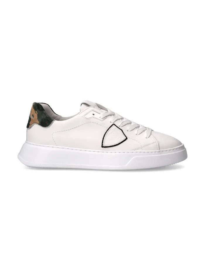 MenKids Temple Sneakers WhiteGreen Shoes Paris Philippe Model Paris Casual