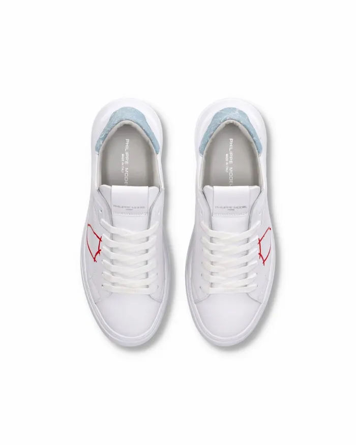 MenKids Temple Sneakers WhiteRed Shoes Paris Philippe Model Paris Casual
