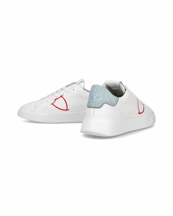MenKids Temple Sneakers WhiteRed Shoes Paris Philippe Model Paris Casual