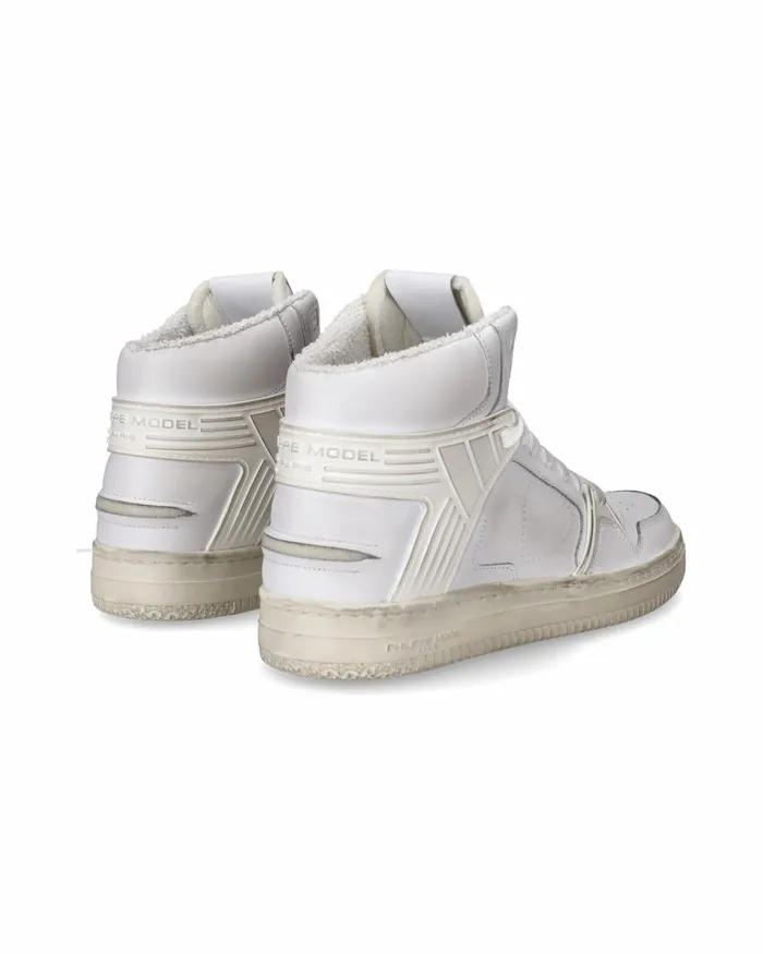 Men La Grande High Sneakers White Shoes Philippe Model Paris Street