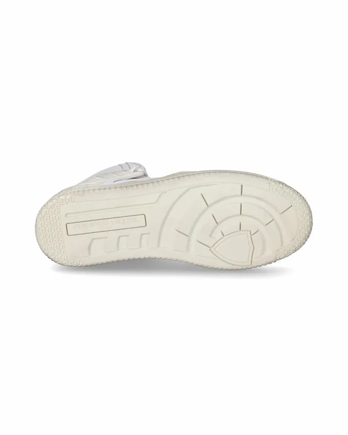 Men La Grande High Sneakers White Shoes Philippe Model Paris Street