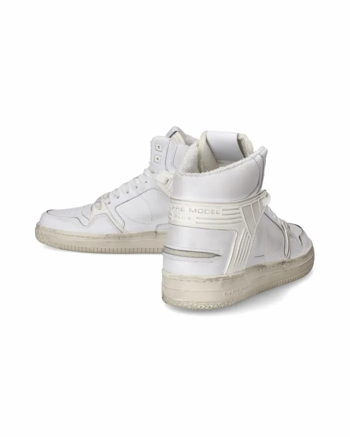 Men La Grande High Sneakers White Shoes Philippe Model Paris Street