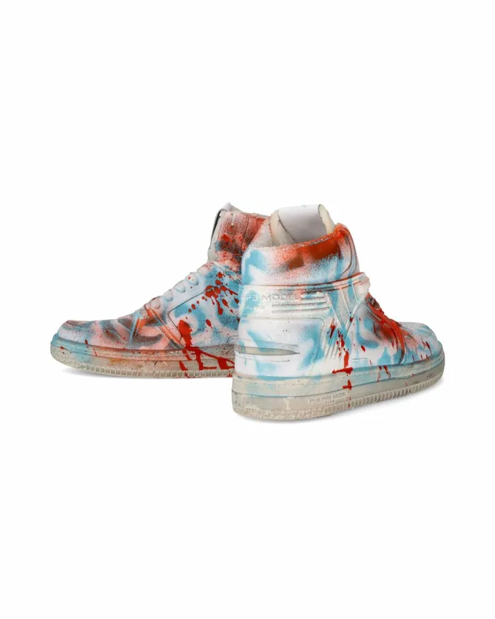 Men La Grande Sneakers White Orange Red Shoes Philippe Model Paris Street