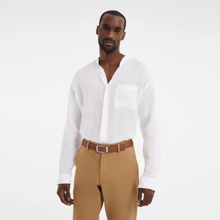 Men Le Foulonn Men039s Belt NavyCaramel Longchamp Belts